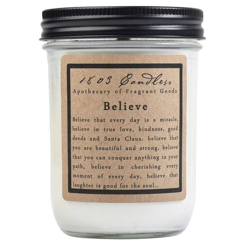 Believe-14oz Jar Candle - Village Floral Designs and Gifts