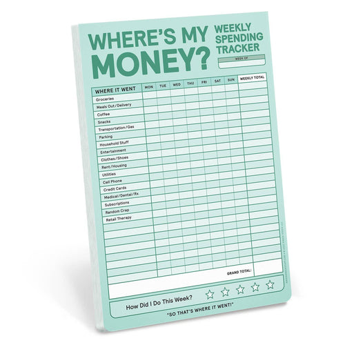 Weekly Money Tracker Pad - Village Floral Designs and Gifts