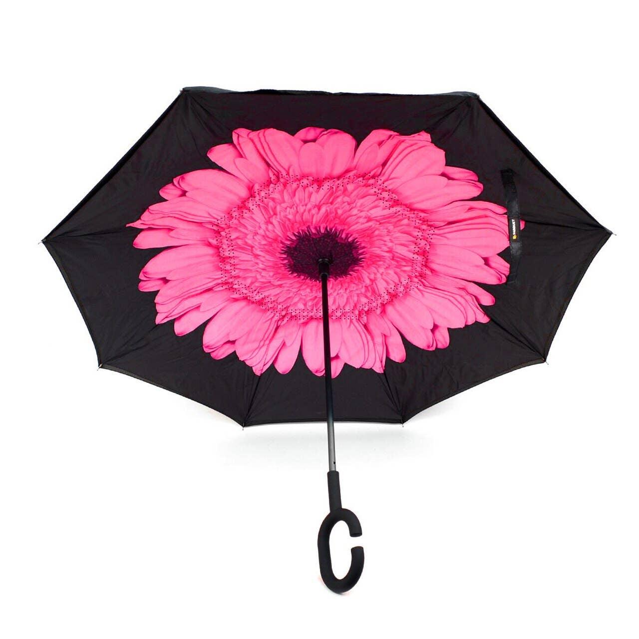 Pink Flower Double Layer Inverted Umbrella - Village Floral Designs and Gifts