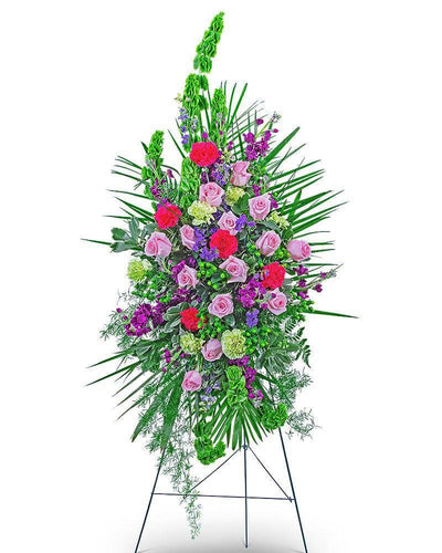 Always Remembered Standing Spray - Village Floral Designs and Gifts
