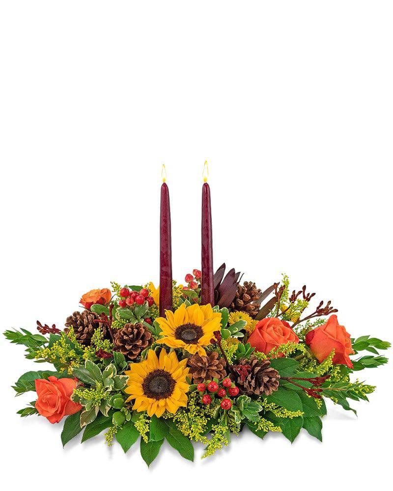 Autumnal Abundance Centerpiece - Village Floral Designs and Gifts
