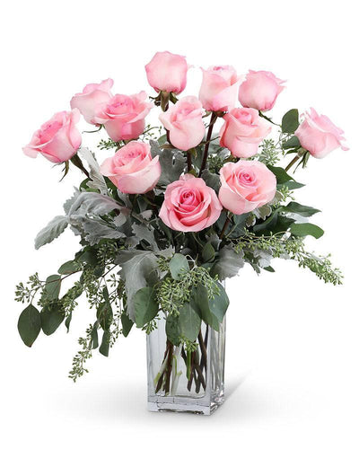 Pink Roses (12) - Village Floral Designs and Gifts