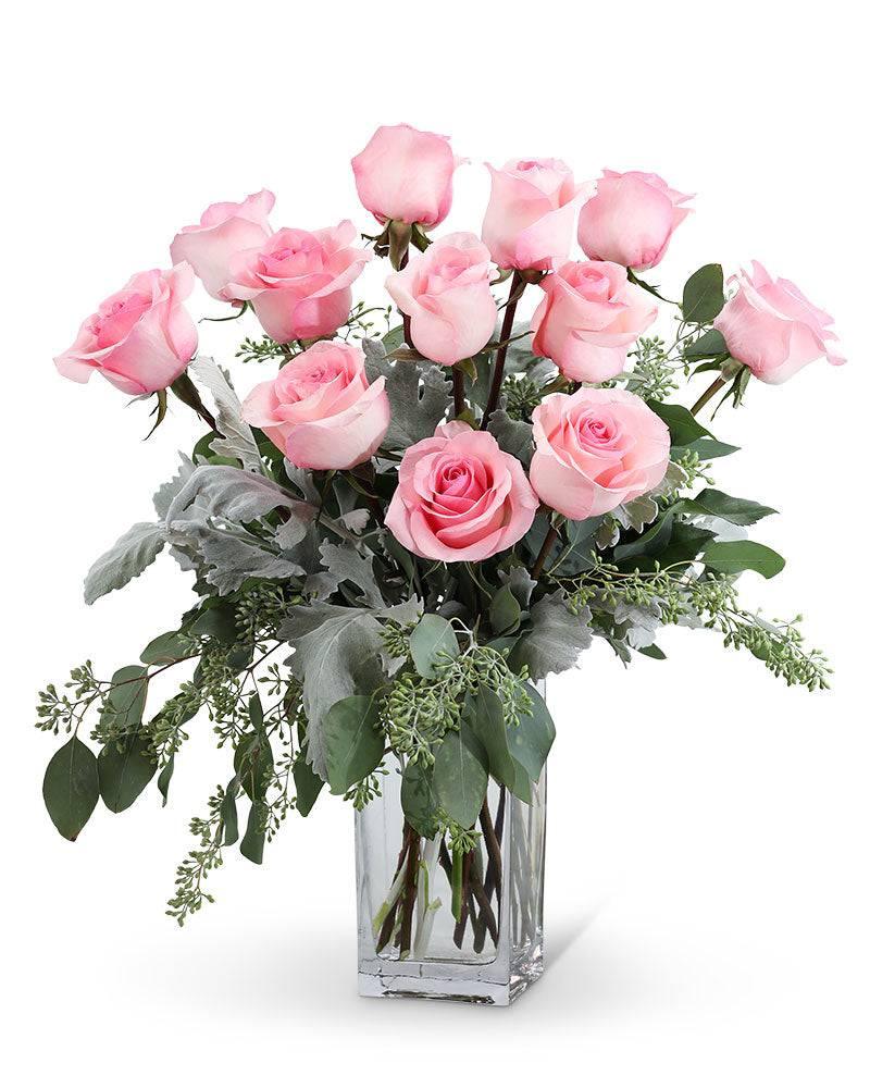 Pink Roses (12) - Village Floral Designs and Gifts