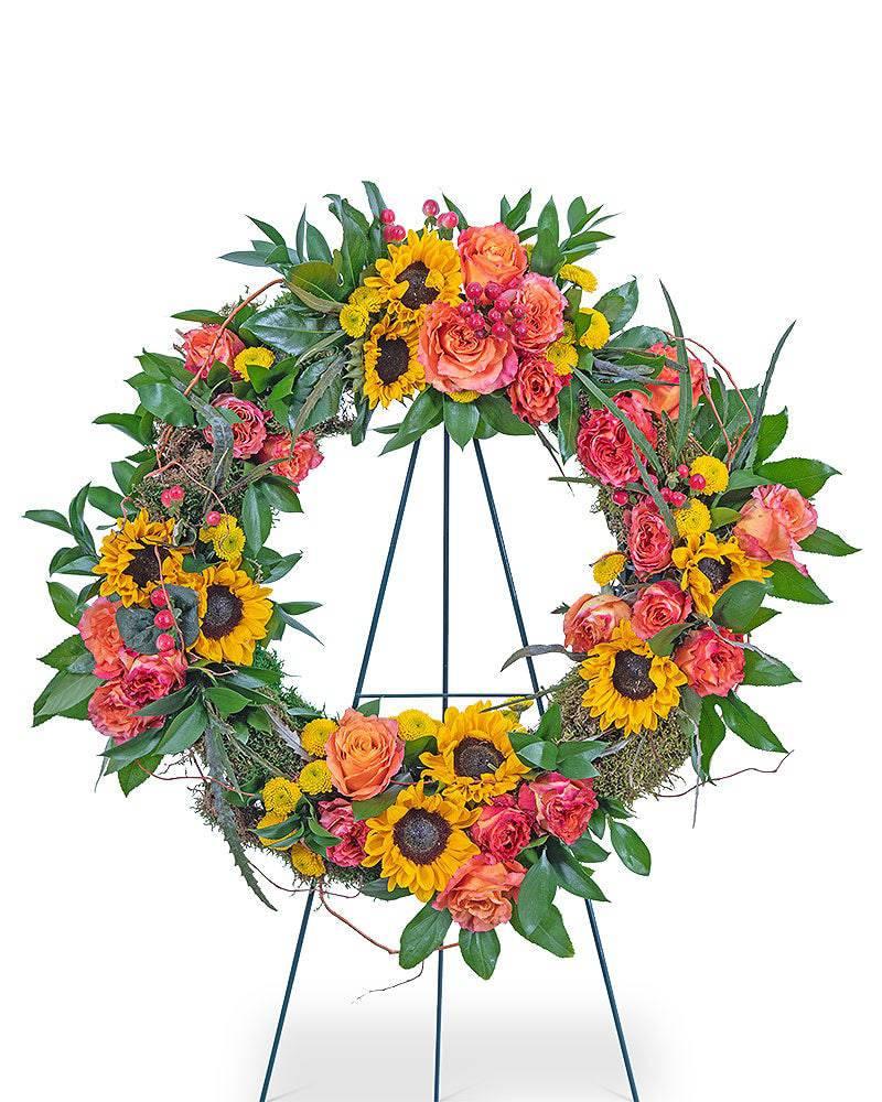 Sunset Reflections Wreath - Village Floral Designs and Gifts