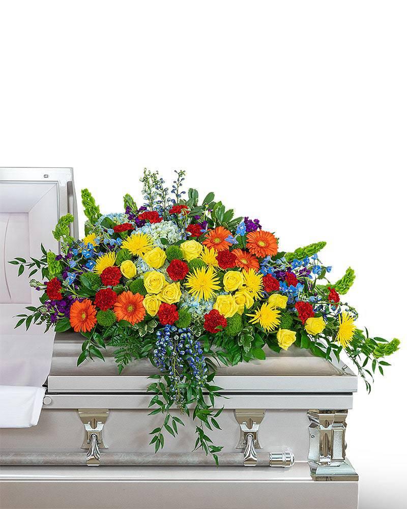 Vibrant Life Casket Spray - Village Floral Designs and Gifts