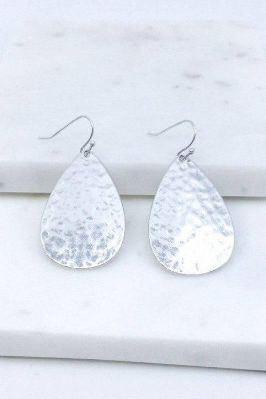 KM Silver Drop Earrings - Village Floral Designs and Gifts