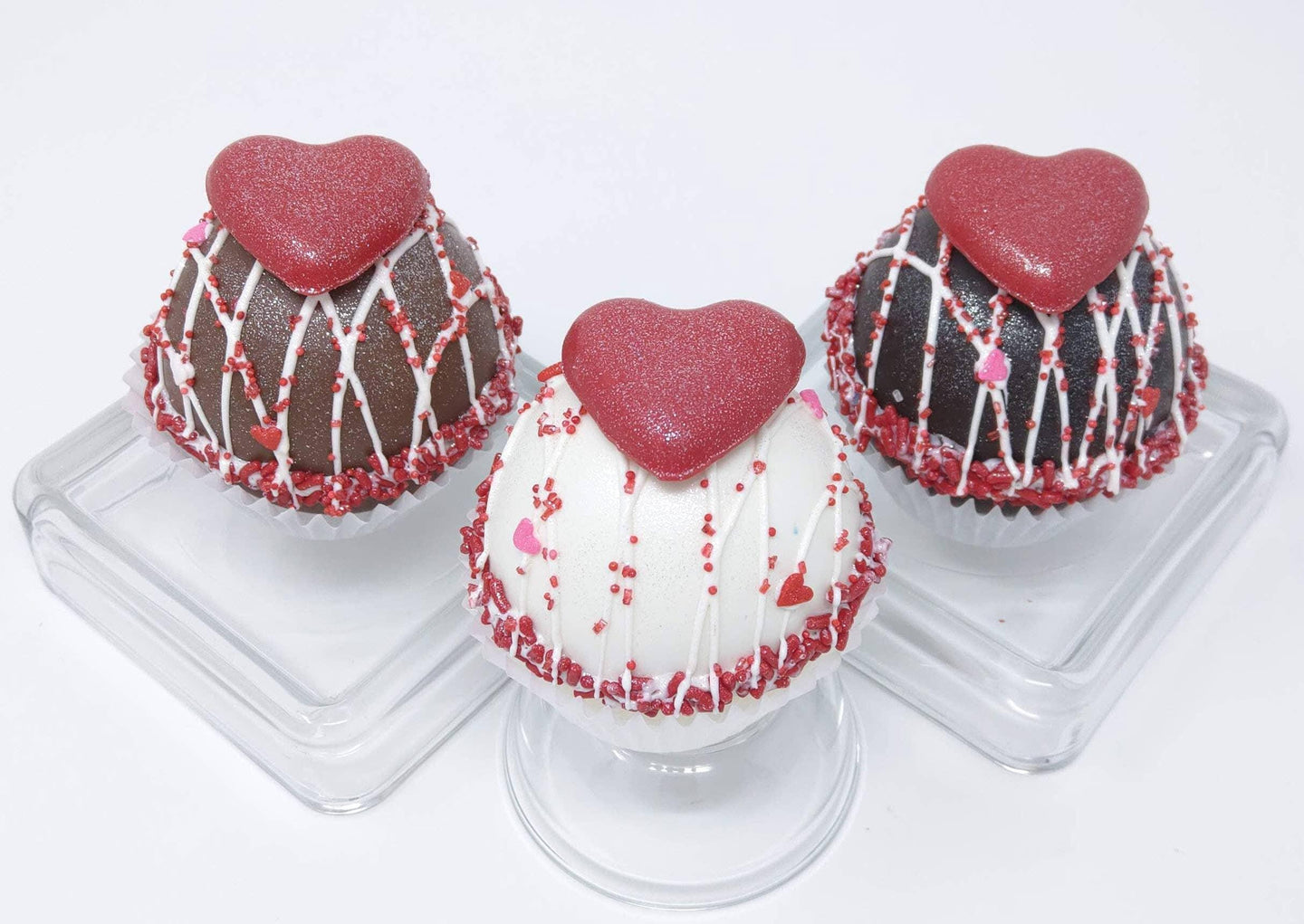 Valentine's Day Deluxe Hot Cocoa Bombs - Dark Choc - Village Floral Designs and Gifts